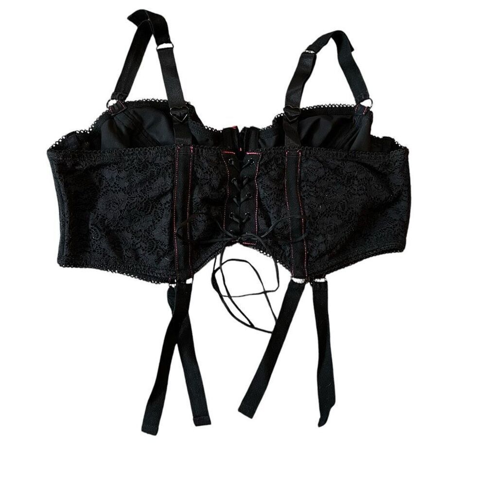 Torrid x Betsey Johnson Womens 2X Top 1X Bottoms Lace Corset High Waist Thong - Picture 5 of 9